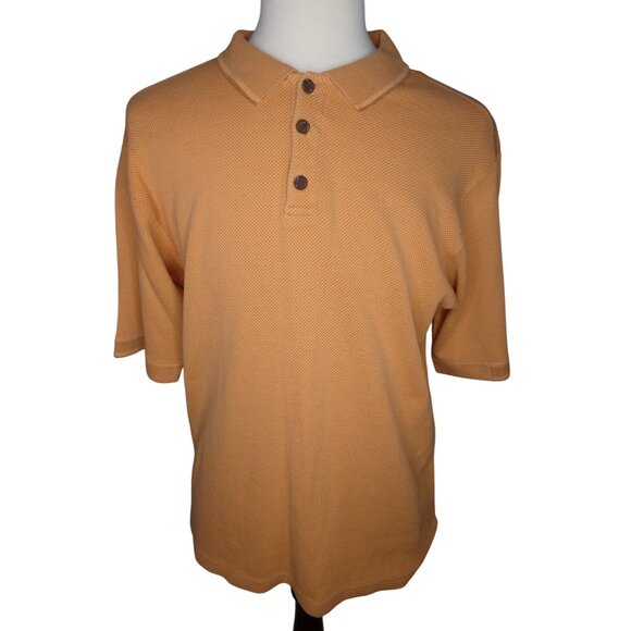 Tommy‎ Bahama Men's Orange Polo Golf Shirt Size L - Picture 1 of 7